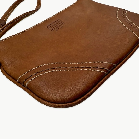 Vintage Y2K Coach Leather Small Zipper Wristlet Wallet | Brown | Silver Hardware - Picture 3 of 10
